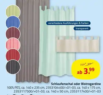 ROLLER Schlaufenschal oder bistrogardine Angebot