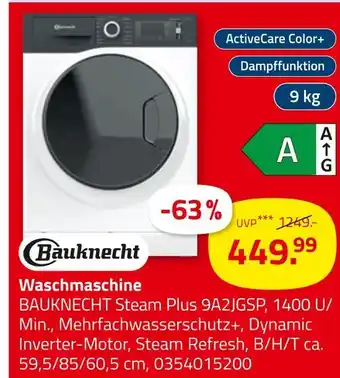 ROLLER Bauknecht waschmaschine steam plus 9a2jgsp Angebot