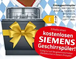 ROLLER Siemens einbaugeschirrspüler sn615x07af Angebot