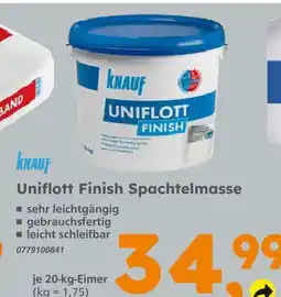 Globus Baumarkt Knauf uniflott finish spachtelmasse Angebot