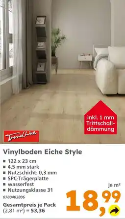 Globus Baumarkt Trendline vinylboden eiche style Angebot