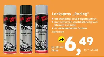 Globus Baumarkt Racing lackspray Angebot