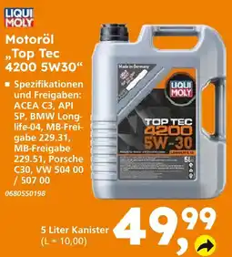 Globus Baumarkt Liqui moly top tec 4200 5w30 Angebot