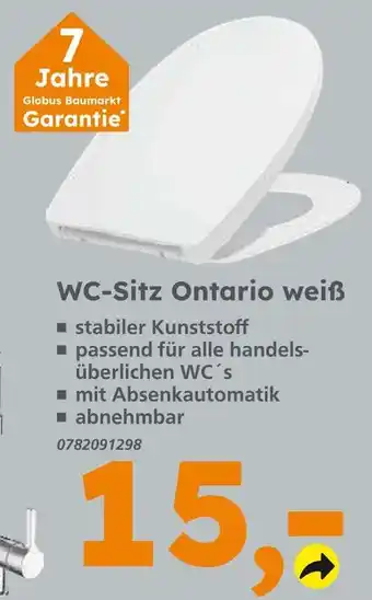 Globus Baumarkt Wc-sitz ontario weiß Angebot