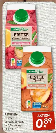 nahkauf Rewe bio eistee zitrone & himbeer Angebot