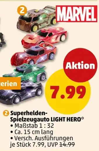PENNY Marvel superhelden-spielzeugauto light hero Angebot