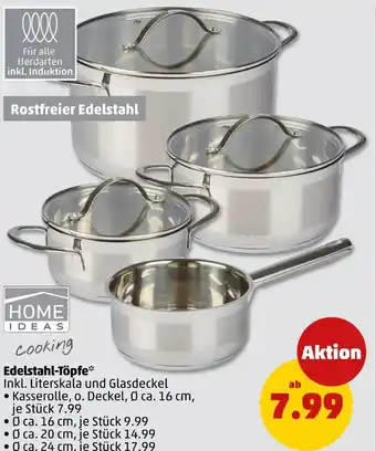 PENNY Home ideas edelstahl-töpfe Angebot
