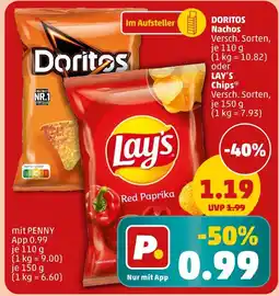 PENNY Doritos oder lay’s nachos oder chips Angebot