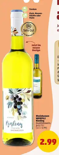 PENNY Weinfels riesling trocken rheinhessen Angebot