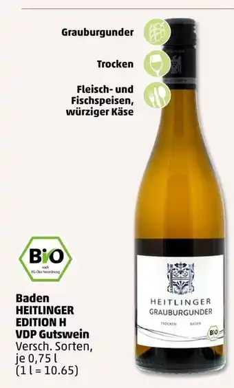 PENNY Heitlinger grauburgunder edition h vdp gutswein Angebot