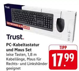 E-Center Trust pc-kabeltastatur und maus set Angebot