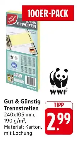 E-Center Gut & günstig trennstreifen Angebot