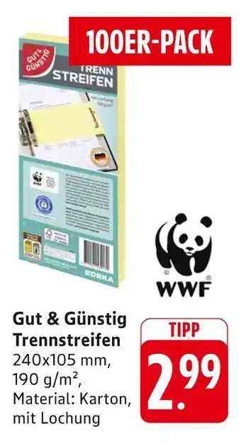 E-Center Gut & günstig trennstreifen Angebot