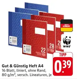 E-Center Gut & günstig heft a4 16 blatt Angebot