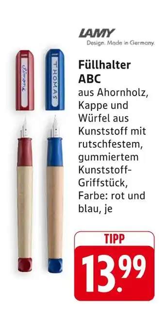E-Center Lamy füllhalter abc rot Angebot