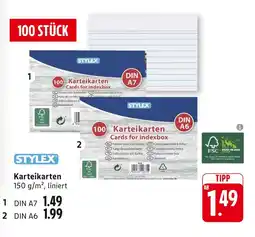 E-Center Stylex karteikarten din a7 Angebot