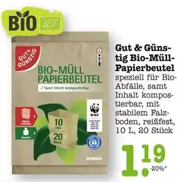 E-Center Gut & günstig bio-müll-papierbeutel Angebot