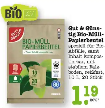 E-Center Gut & günstig bio-müll-papierbeutel Angebot