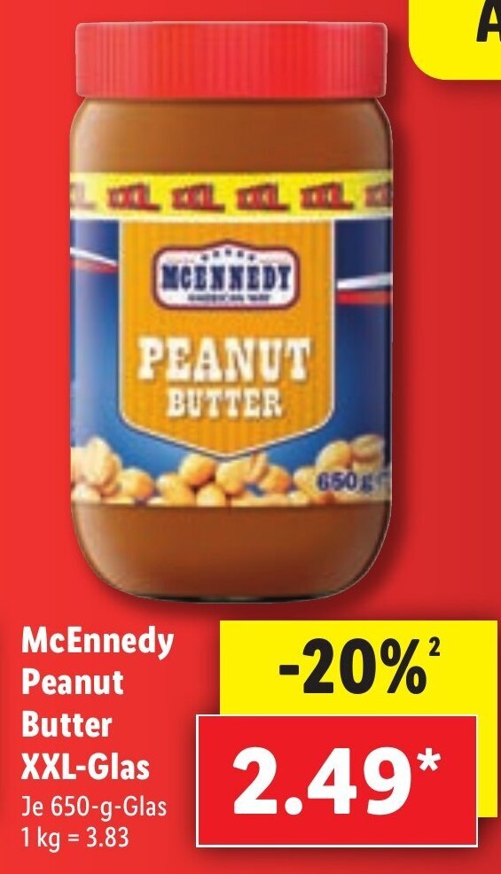 McEnnedy Peanut Butter XXL Glas Angebot bei Lidl