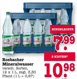 E-Center Rosbacher mineralwasser Angebot
