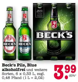 E-Center Beck's pils Angebot
