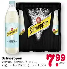 E-Center Schweppes versch. sorten Angebot
