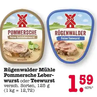 E-Center Rügenwalder mühle pommersche leberwurst Angebot