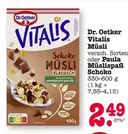 E-Center Dr. oetker vitalis müsli Angebot