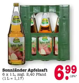 E-Center Sonnländer apfelsaft Angebot