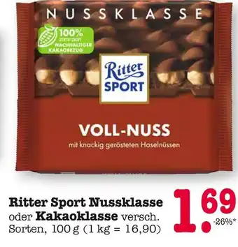E-Center Ritter sport nussklasse Angebot