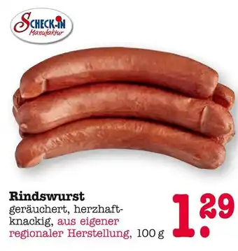 E-Center Scheck-in manufaktur rindswurst Angebot