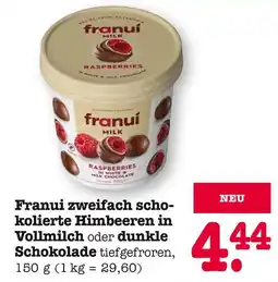 E-Center Franui zweifach schokolierte himbeeren in vollmilch Angebot