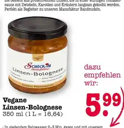 E-Center Scheck-in manufaktur vegane linsen-bolognese Angebot
