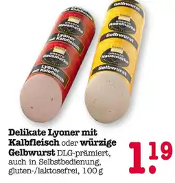 E-Center Unser hausmarke delikate lyoner mit kalbfleisch Angebot