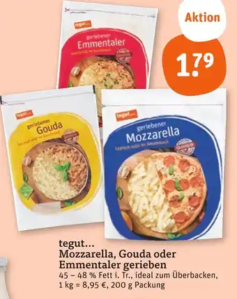 tegut Tegut... mozzarella gerieben Angebot