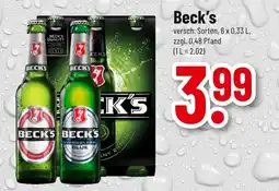 trinkgut Beck's versch. sorten Angebot