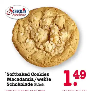 E-Center Scheck-in manufaktur softbaked cookies macadamia/weiße schokolade Angebot
