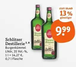 tegut Schlitzer destillerie burgenkümmel likör Angebot