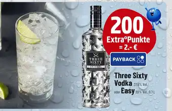 trinkgut Three sixty vodka oder easy Angebot