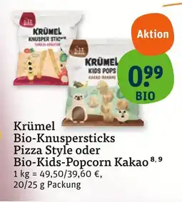 tegut Krümel bio-knuspersticks pizza style Angebot
