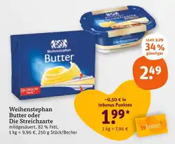 tegut Weihenstephan butter Angebot