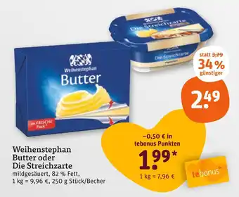 tegut Weihenstephan butter Angebot