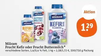 tegut Milram frucht kefir maracuja Angebot