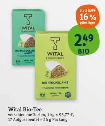 tegut Wital bio marokkanische minze Angebot