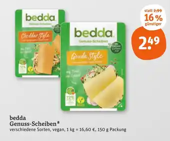 tegut Bedda genuss-scheiben cheddar style Angebot