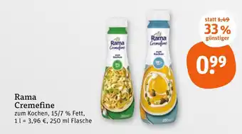 tegut Rama cremfine 15% fett Angebot