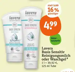 tegut Lavera basis sensitiv reinigungsmilch Angebot