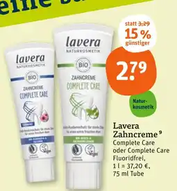 tegut Lavera zahncreme complete care Angebot