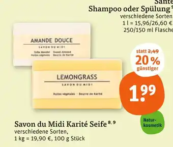 tegut Savon du midi karité seife amande douce Angebot