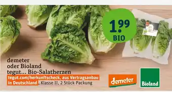 tegut Demeter bio-salatherzen Angebot